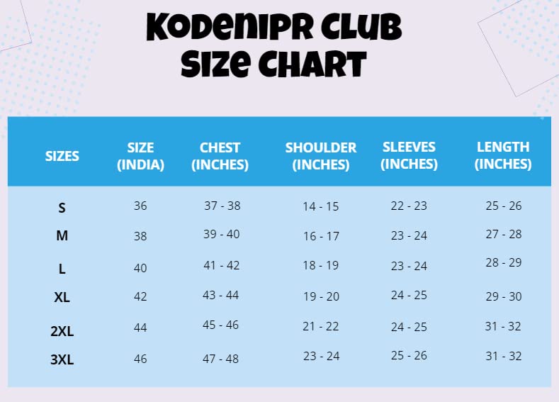 Size Chart for KODENIPR CLUB Men's And Women's Black Chef Casual Style Coat Red Contrast,Poly/Cotton,Size (Xx-Large(44))