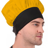 KODENIPR CLUB Adjustable Mens Womens Hotel Cafe Restaurants Catering Cooking Chef Cap Hat for Kitchen,(Black Chalk Stripe)