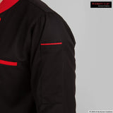 KODENIPR CLUB Men's And Women's Black Chef Casual Style Coat Red Contrast,Poly/Cotton,Size (Xx-Large(44))