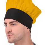 KODENIPR CLUB Adjustable Mens Womens Hotel Cafe Restaurants Catering Cooking Chef Cap Hat for Kitchen,(Black Chalk Stripe)