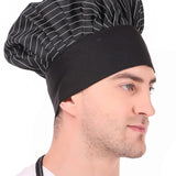 KODENIPR CLUB Adjustable Mens Womens Hotel Cafe Restaurants Catering Cooking Chef Cap Hat for Kitchen,(Black Chalk Stripe)