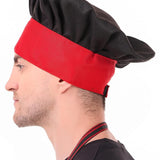 KODENIPR CLUB Adjustable Mens Womens Hotel Cafe Restaurants Catering Cooking Chef Cap Hat for Kitchen,(Black Chalk Stripe)