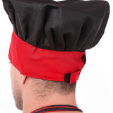 KODENIPR CLUB Adjustable Mens Womens Hotel Cafe Restaurants Catering Cooking Chef Cap Hat for Kitchen,(Black Chalk Stripe)