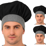 KODENIPR CLUB Adjustable Mens Womens Chef Cap Hat Cooking Kitchen Cap/Check/