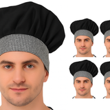 KODENIPR CLUB Adjustable Mens Womens Chef Cap Hat Cooking Kitchen Cap/Check/