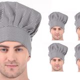 KODENIPR CLUB Adjustable Mens Womens Chef Cap Hat Cooking Kitchen Cap/Check/