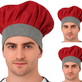 KODENIPR CLUB Adjustable Mens Womens Chef Cap Hat Cooking Kitchen Cap/Check/