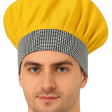 KODENIPR CLUB Adjustable Mens Womens Chef Cap Hat Cooking Kitchen Cap/Check/