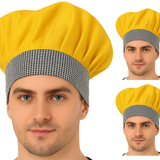 KODENIPR CLUB Adjustable Mens Womens Chef Cap Hat Cooking Kitchen Cap/Check/