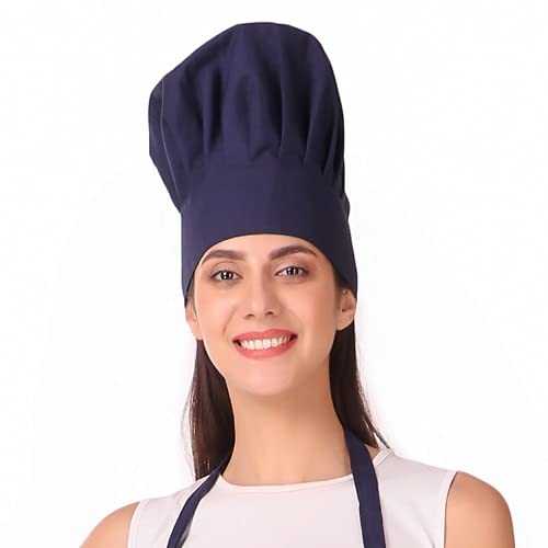KODENIPR CLUB Adjustable Mens Womens Cooking Chef Cap Hat for Kitchen/Plain/