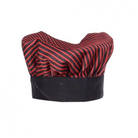 KODENIPR CLUB Adjustable Mens Womens Hotel Cafe Restaurants Catering Cooking Chef Cap Hat for Kitchen,(Black Chalk Stripe)