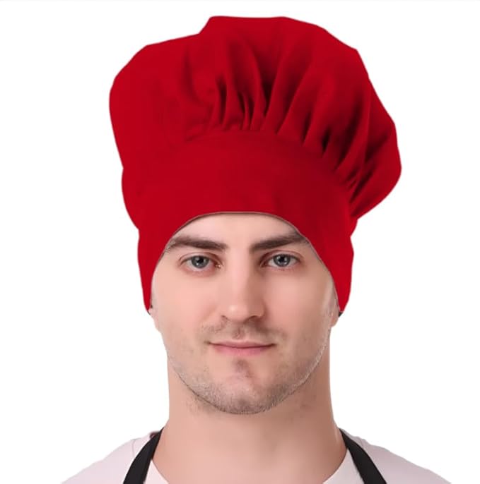 KODENIPR CLUB Adjustable Mens Womens Cooking Chef Cap Hat for Kitchen/Plain/