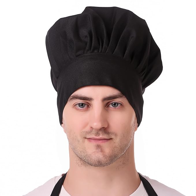 KODENIPR CLUB Adjustable Mens Womens Cooking Chef Cap Hat for Kitchen/Plain/