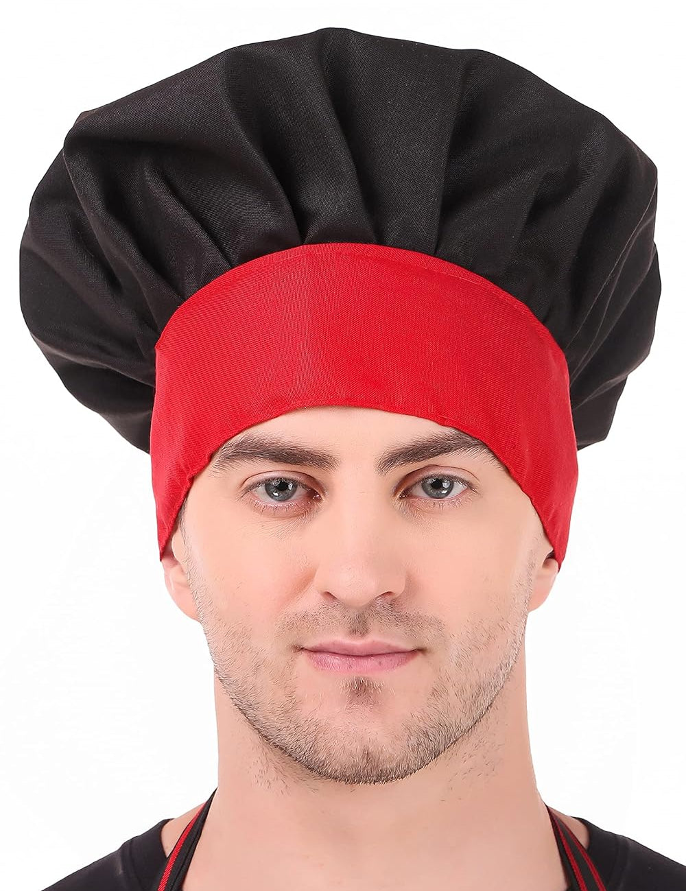 KODENIPR CLUB Adjustable Mens Womens Hotel Cafe Restaurants Catering Cooking Chef Cap Hat for Kitchen,(Black Chalk Stripe)