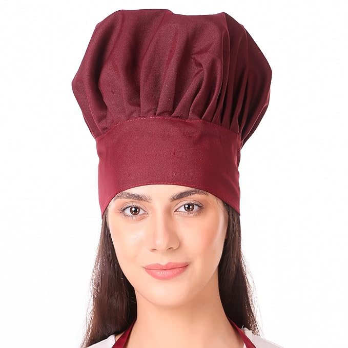 KODENIPR CLUB Adjustable Mens Womens Cooking Chef Cap Hat for Kitchen/Plain/