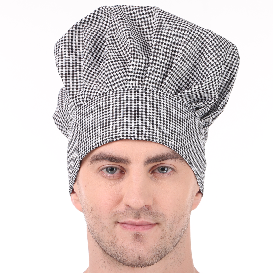 KODENIPR CLUB Adjustable Mens Womens Chef Cap Hat Cooking Kitchen Cap/Check/