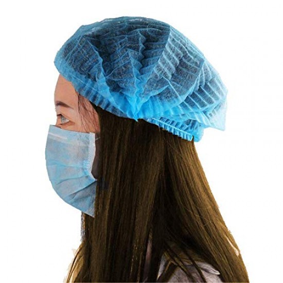 Kodenipr Club Disposable Hair Cap Stretchable Blue Bouffant Caps/Surgical  Caps/Cooking Caps