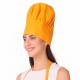 Adjustable Men's Women's Cooking Chef Cap Hat for Kitchen/Plain/ (Yellow)