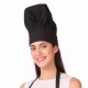 Adjustable Men's Women's Cooking Chef Cap Hat for Kitchen/Plain/ (Black)
