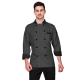 Grey Chef Coat Black Collar
