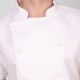 Traditional White Chef Coat, Detachable Button, Half Sleeves