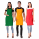 Hotel Café Restaurants Catering Cooking Kitchen Chef Apron Combo of 3 Aprons (Red-Yellow-Green)