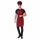 Mens Womens Hotel Cafe Restaurants Catering Cooking Kitchen Chef Apron With Chef Cap Hat (Maroon)