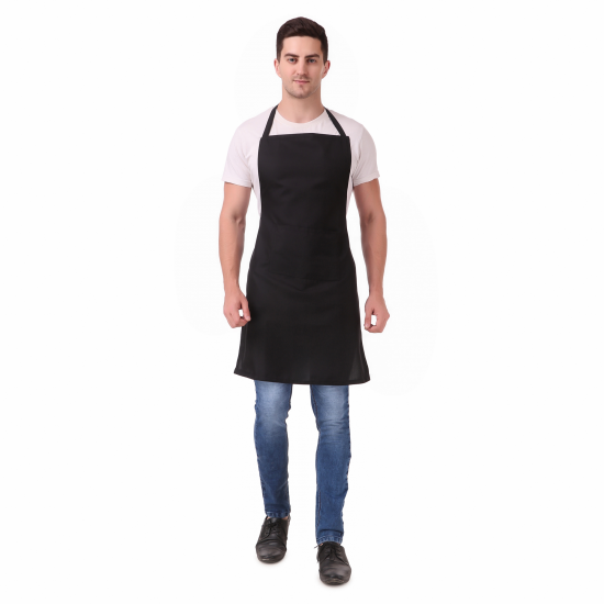 Mens and Womens Chef Cooking Kitchen Apron (Black)