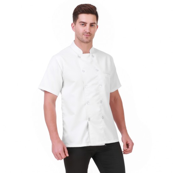 Plain White Chef Coat, Half Sleeves