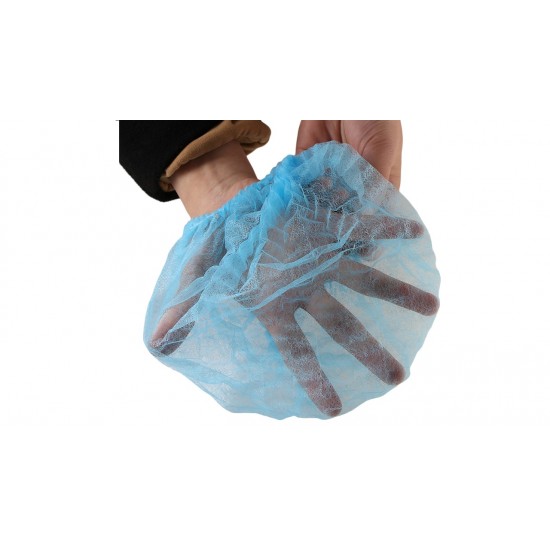 Disposable Hair Cap Stretchable Blue Bouffant Caps/Cooking Caps