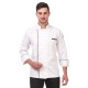 Traditional White Chef Coat Black Piping